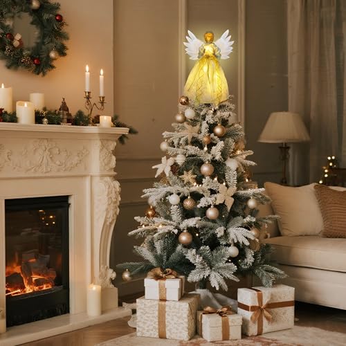 12 inch Lighted Angel Christmas Tree Topper
