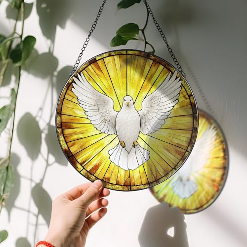 8'' Dove Stained Glass Suncatcher