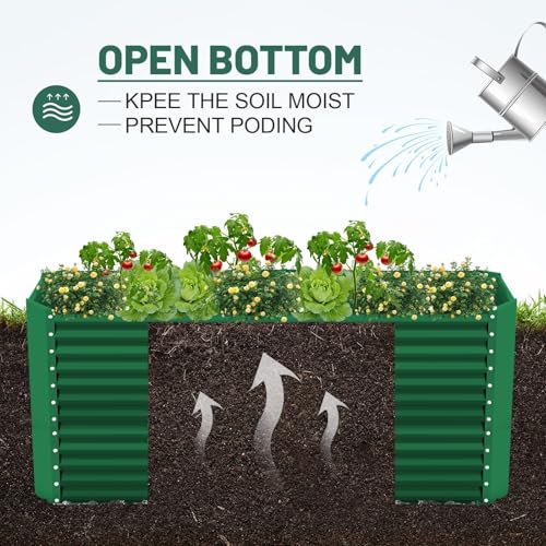 8x4x3ft Rectangular Galvanized Raised Garden Beds