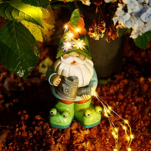 Solar Garden Gnome Statue