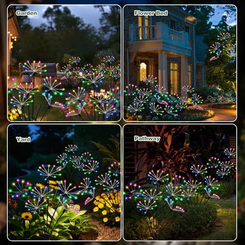 4 Pack Solar Powered Firework Fairy Lights (64 Ounce)