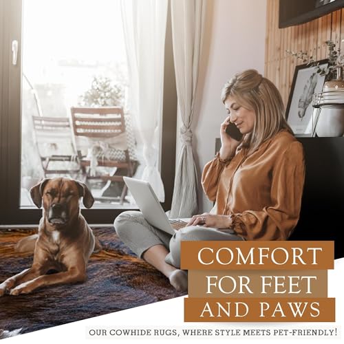 100% Genuine Brindle Backbone Cowhide Rug