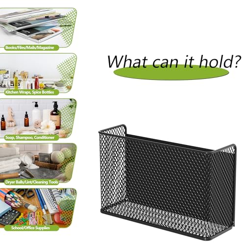 Magnetic Shelf Fridge Basket Bin for Whiteboard Washer Dryer Locker Cabinet