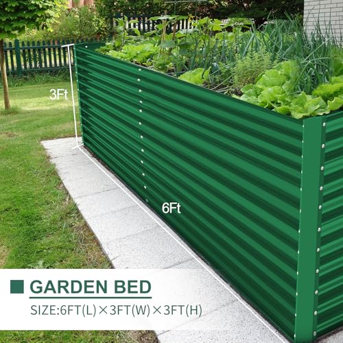 6x3x3ft Rectangular Galvanized Raised Garden Beds