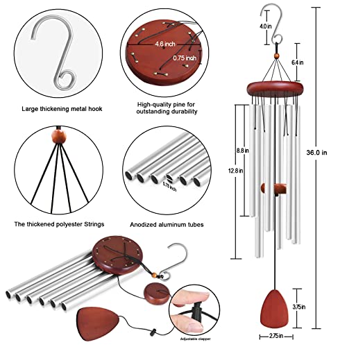 Large Aluminium Wind Chimes Outside