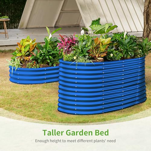 6x3x3ft Oval Galvanized Raised Garden Beds