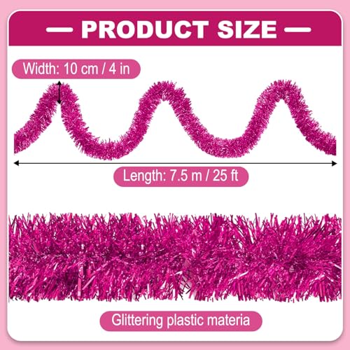 25 Feet Christmas Tinsel Garland