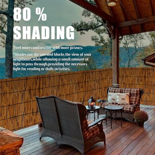 Natural Reed Fencing 6FT X 13FT Reed Fence 6FT High Balcony Reed Fence Privacy Reed Screen for Outdoor Backyard Patio (78 sq ft sq ft)