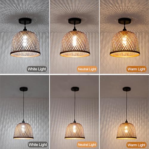 3 Pack Bamboo Pendant Light