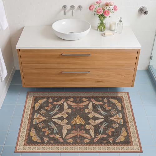 2x4 Vintage Area Rug for Entryway Indoor (8 Sq Ft)