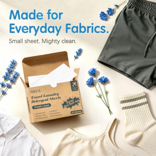 Travel Laundry Detergent Sheets Fresh Linen Scent 120 Sheets (120 Count)