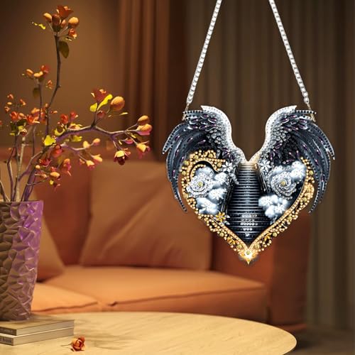 DIY Angel Wings Diamond Painting Hanging Ornament