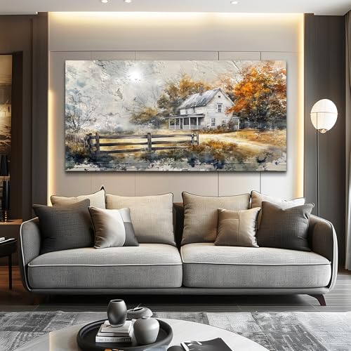 Large Wall Decor Canvas Painting Wall Art For Living Room Dining Room Abstract Ink Landscape Paint Picture Prints Artwork For Corridor Bedroom Office Home Decoration Ready to hang 24x48 In