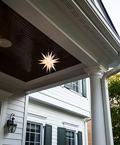 12" Bright White LED Moravian Star Tree Topper