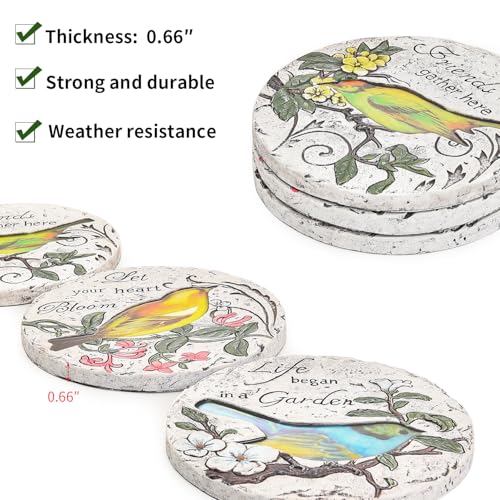 3PC Pretty Garden Stepping Stones (3 Count)