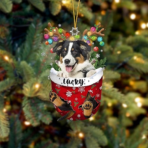 Australian Shepherd 2 Dog Christmas Ornament