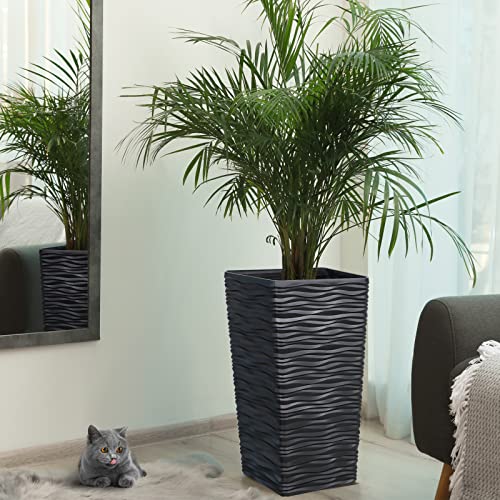Garden 2 Pack Black Tall Planter (2 Count)