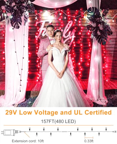 157FT 480 LED Christmas Lights Outdoor