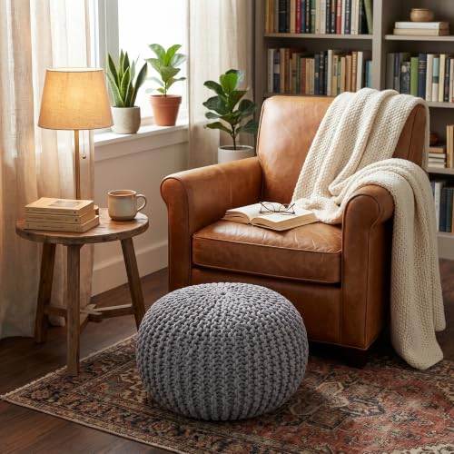 Round Pouf Ottoman Foot Rest
