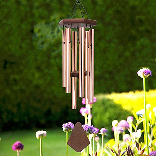 Memorial Wind Chimes for Outside 30 inch Rose Gold Gift for Mom Decor Yard