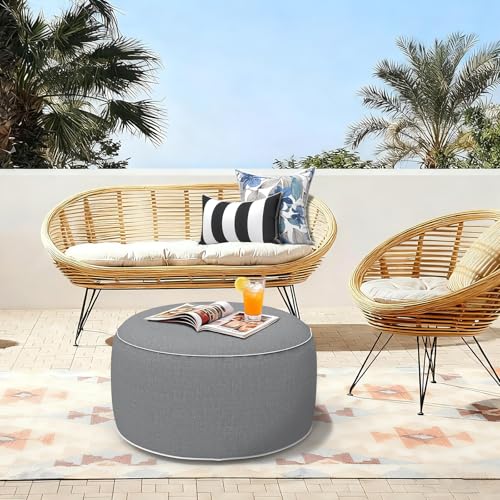 Inflatable Stool Ottoman Footrest with Handle