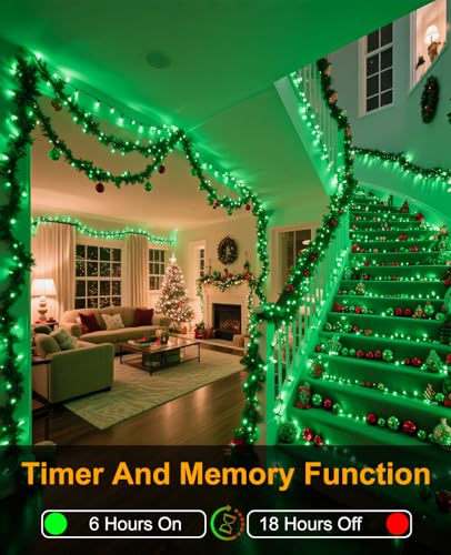 40FT 120 LED Christmas Lights Outdoor