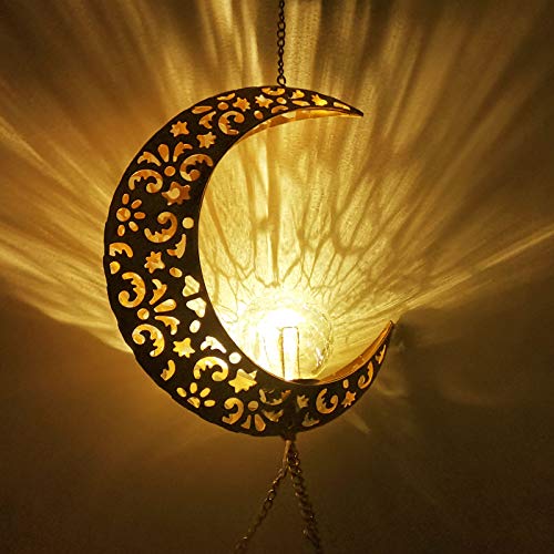 Moon Wind Chimes Solar Outdoor