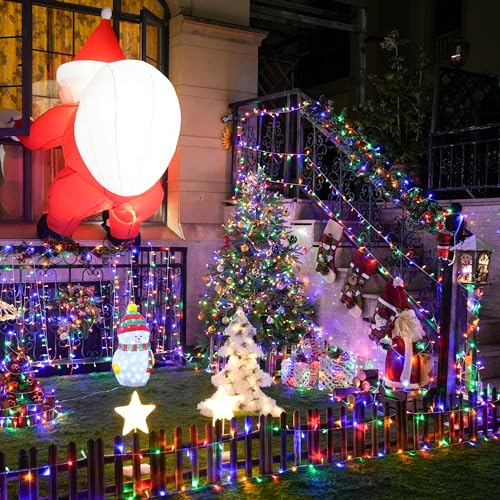 200 LED Multicolor Christmas Tree Lights Outdoor Indoor Clear Wire (66 Foot)