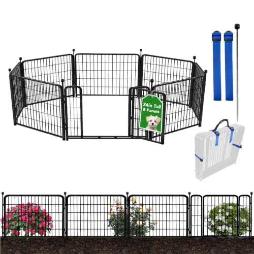 Garden Fence with Low Threshold Gate (40 Sq Ft)