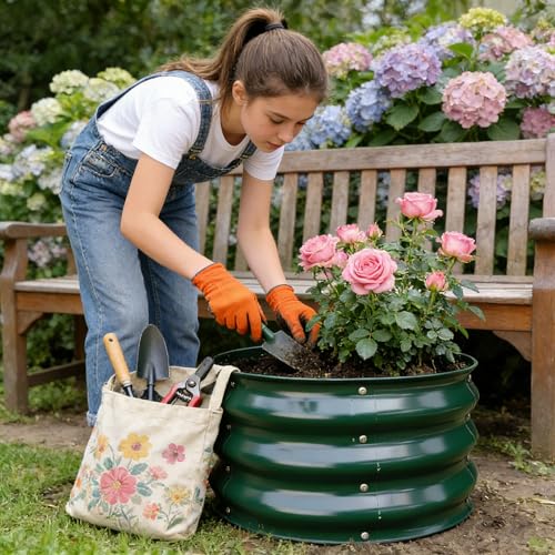 GARDMAX 2 Pack 2x2x1FT Galvanized Round Raised Garden Bed Kit