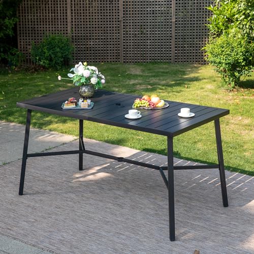 35.5" D x 67" W x 35.8" H Outdoor Bar Height Table for 4