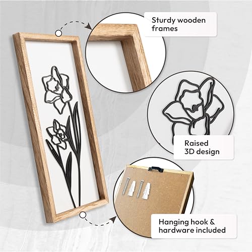 3D Black and White Wall Art (2 Count)