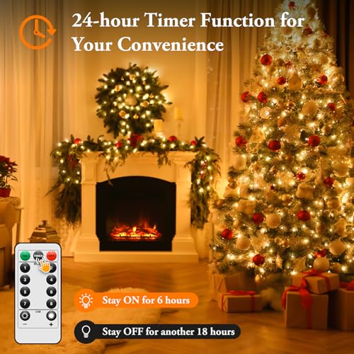 6 Pack 33FT Fairy Lights Battery Operated with Timer & Remote (6 Count)