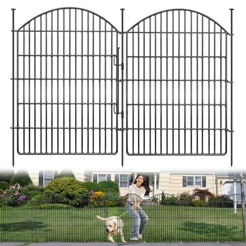 15 Panels Decorative Garden Fence with Lock