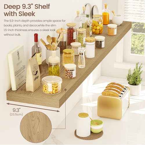 Floating Shelves 9 inch Deep 48”Long Set of 2 (2 Count)