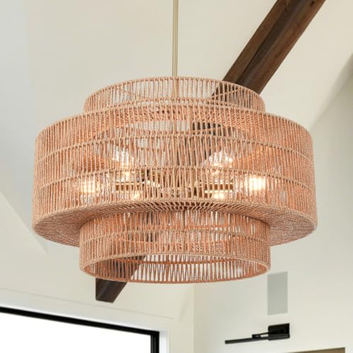 6 Light Large Boho Chandelier for Dining Room 3