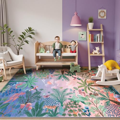 Washable 6x9 Rug for Living Room (54 Sq Ft)