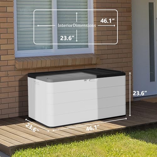 110 Gallon Lockable Resin Deck Box