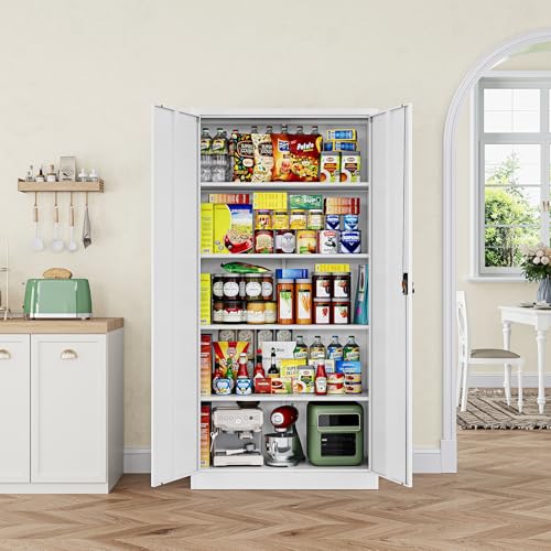 Metal Garage Storage Cabinets with Lock Door and Adjustable Shelves