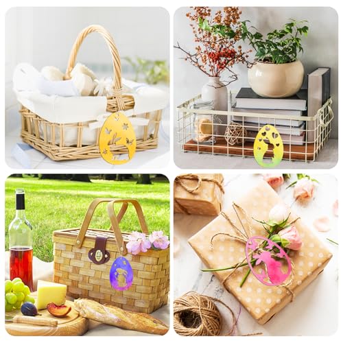 36PCS Wooden Easter Ornaments to Paint (36 Count)