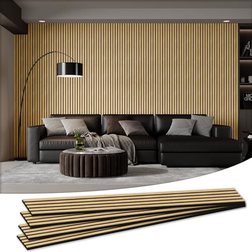 4 Pack 105.9" x 12.6" x 0.8" Acoustic Wall Panels Sound Absorbing (37.1 Sq Ft)