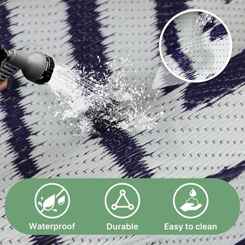 Outdoor Rug Waterproof Plastic Rugs for Patio (54 Sq Ft)