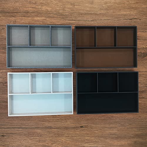 Desktop PU Leather Storage Rack