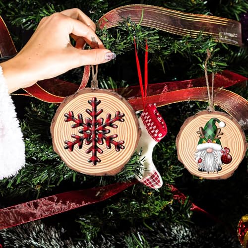 Wooden Christmas Tree Hanging Ornaments