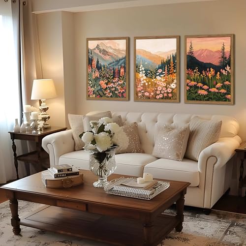 Boho Colorful Landscape Wall Art Set of 3 (3 Count)