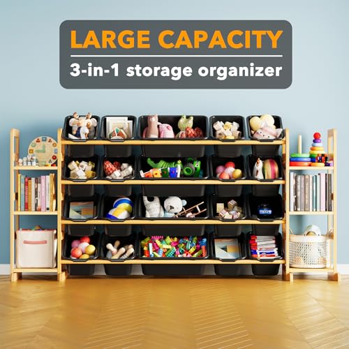 Toy Storage Organizer with 6 Shelves and 20 Bins