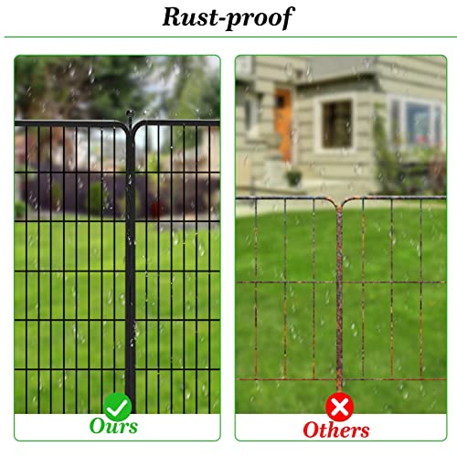 Decorative Black Metal Fence Garden Fence with Gate