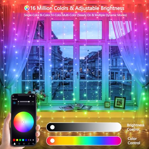 RGB Curtain Lights (9.8 Foot)