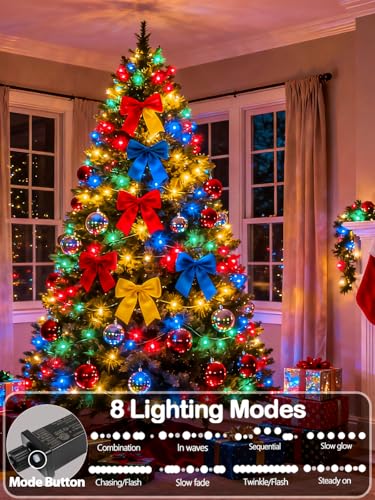 165 FT 500 LED Christmas Lights String Indoor Outdoor Waterproof Multicolor