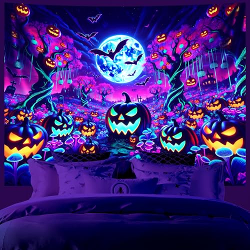 UV Reactive Halloween Tapestry